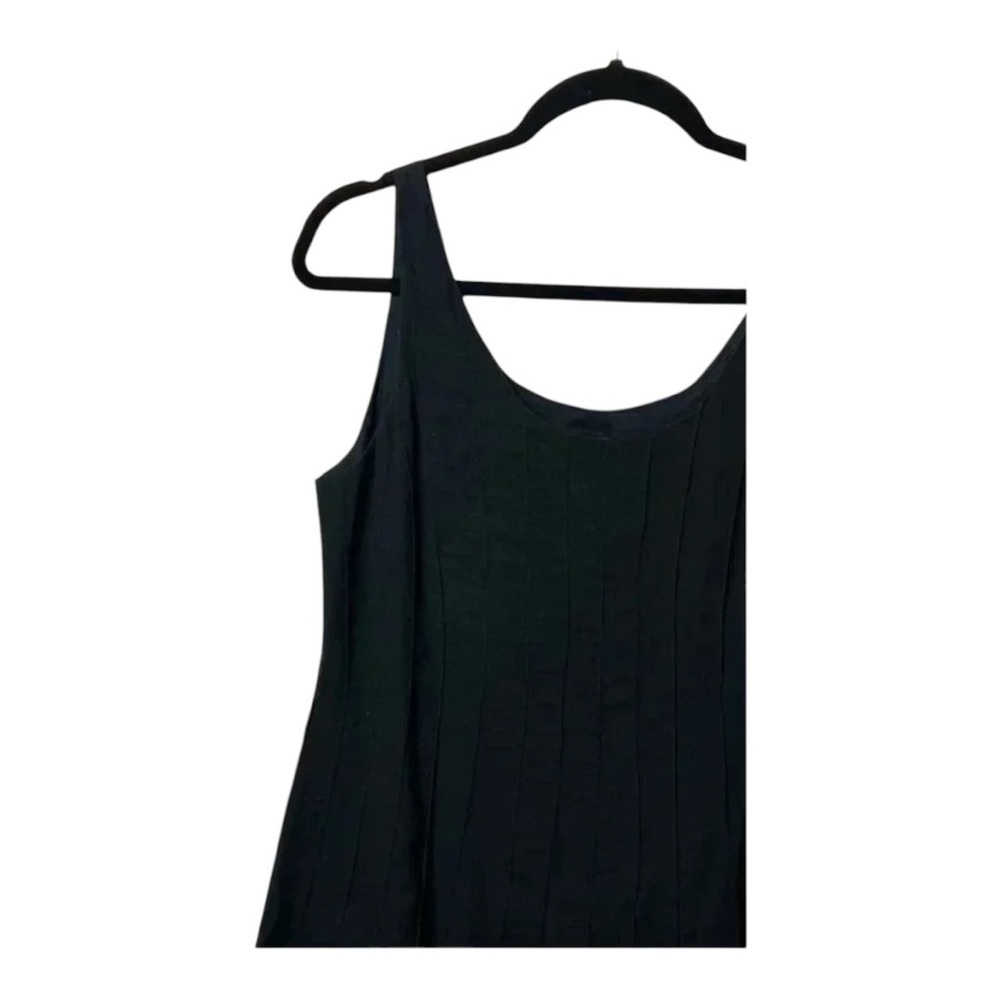 0403W. Eileen Fisher Women's M Black Sleeveless Midi Dress Casual A-Line - Picture 3 of 10